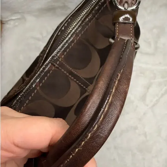 y2k Coach 12675 Brown Signature Hobo Shoulder Bag - Picture 6 of 8